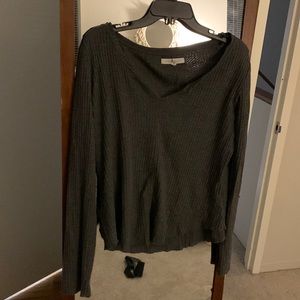 Aeropostale Gray Waffle Sweater